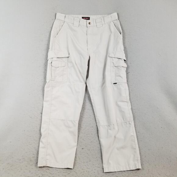 TRU-SPEC Pants Mens 36x32 Khaki Ripstop Cargo Tactical Utility Pockets Workwear - Picture 1 of 16